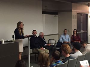University of Iowa Students speak before introducing Sanders