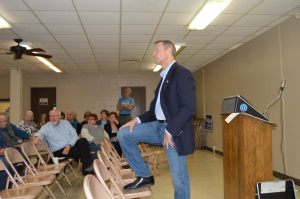 O'Malley listens to a question