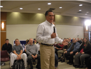 Mitt Romney telling Sioux City he would be in Iowa again and again... he lied
