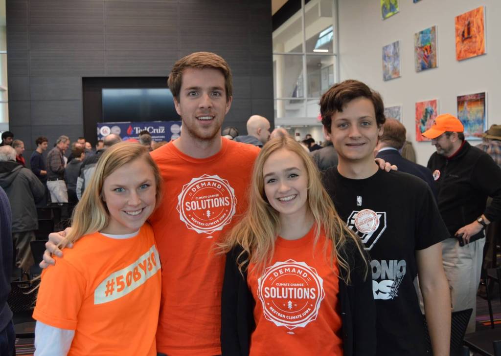 University of Iowa students at a Ted Cruz event