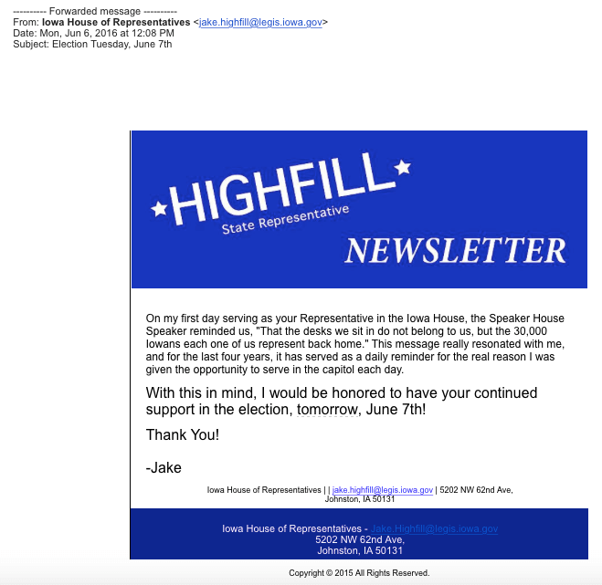 Jake Highfill email