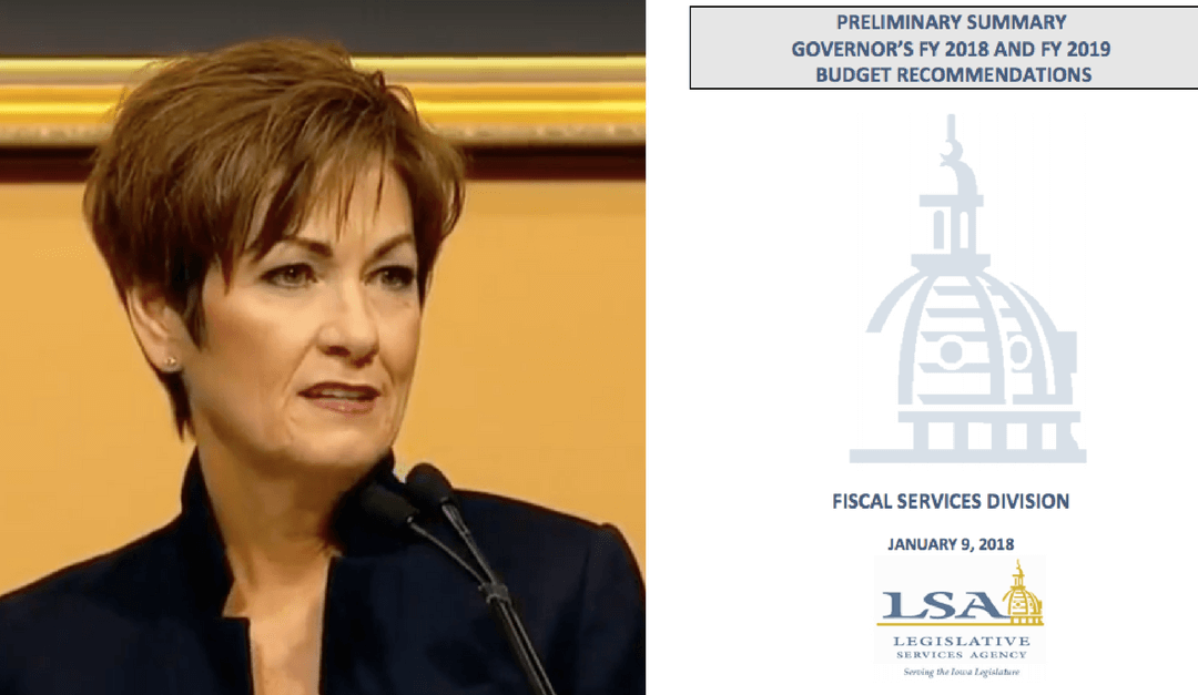 Compare Kim Reynolds’ Speech To Her Budget Proposal