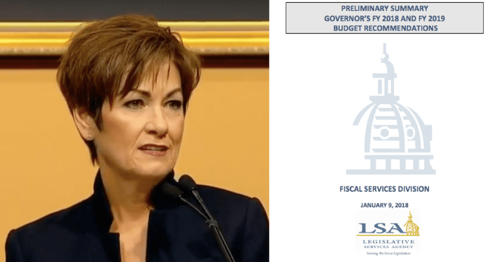 Compare Kim Reynolds’ Speech To Her Budget Proposal
