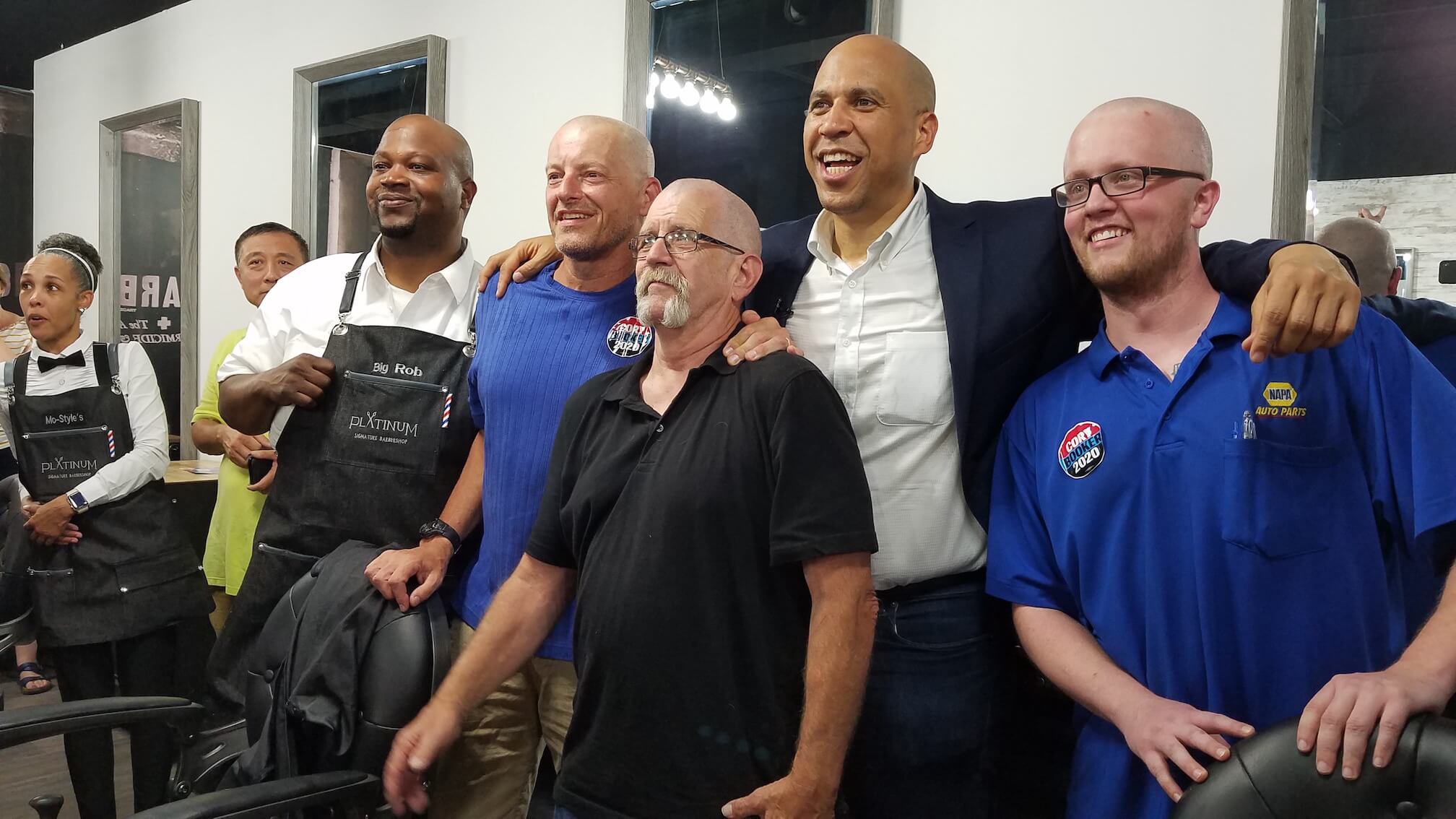 Shaving Heads, Taking Commit Cards: A Cory Booker Day On The Trail