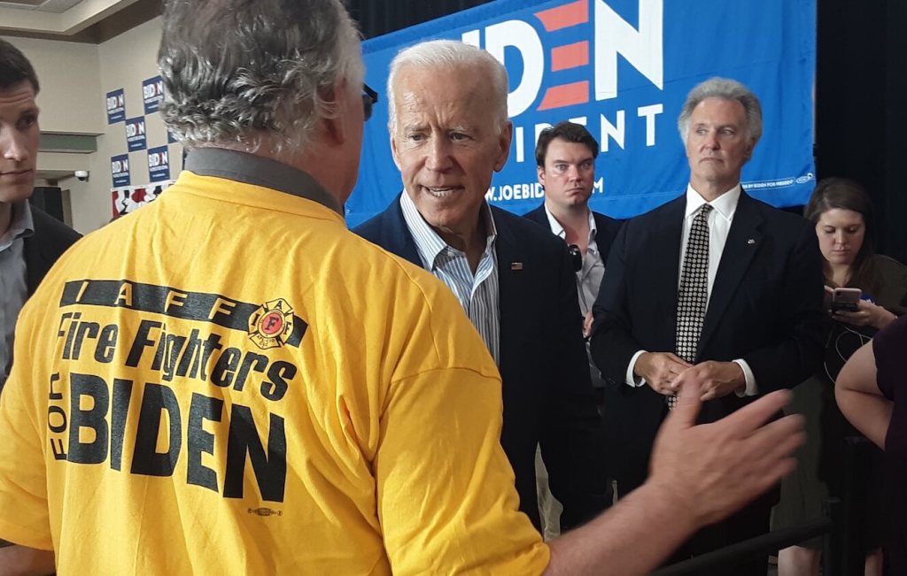 Biden Wins Over Union Workers At UAW In Waterloo