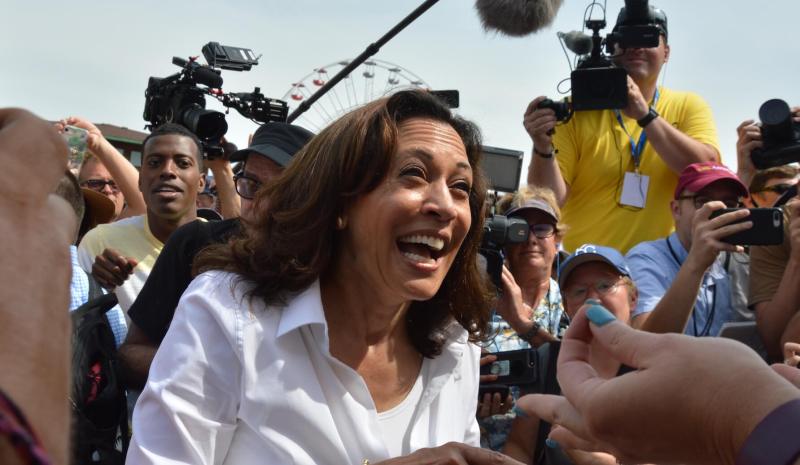 Kamala Harris at the Iowa State Fair in August of 2019.