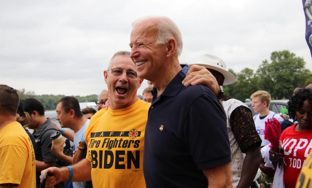 Firefighters Draw On Caucus Experience To Boost Biden