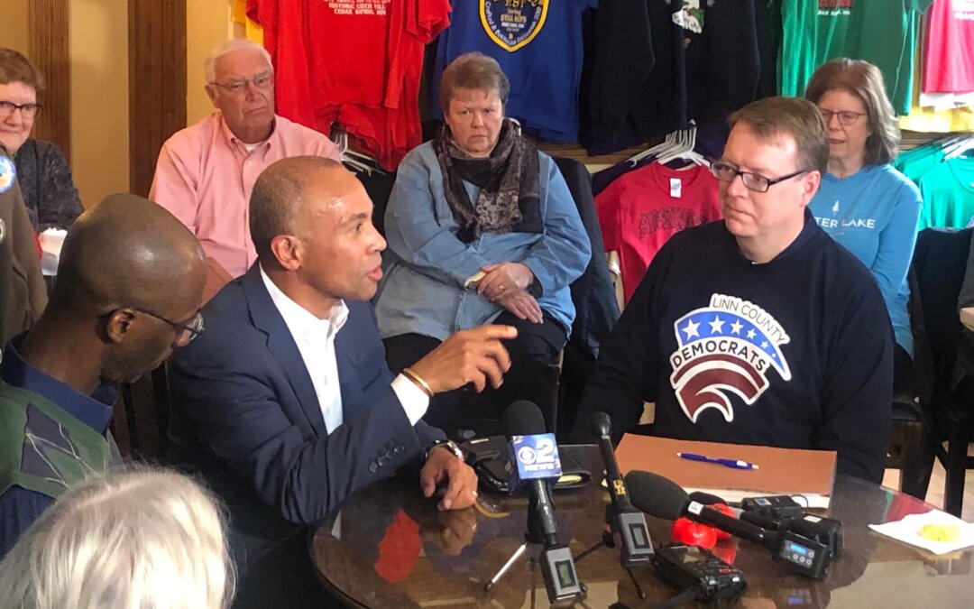 Deval Patrick Says He’s Up For The Challenge In 1st Iowa Trip