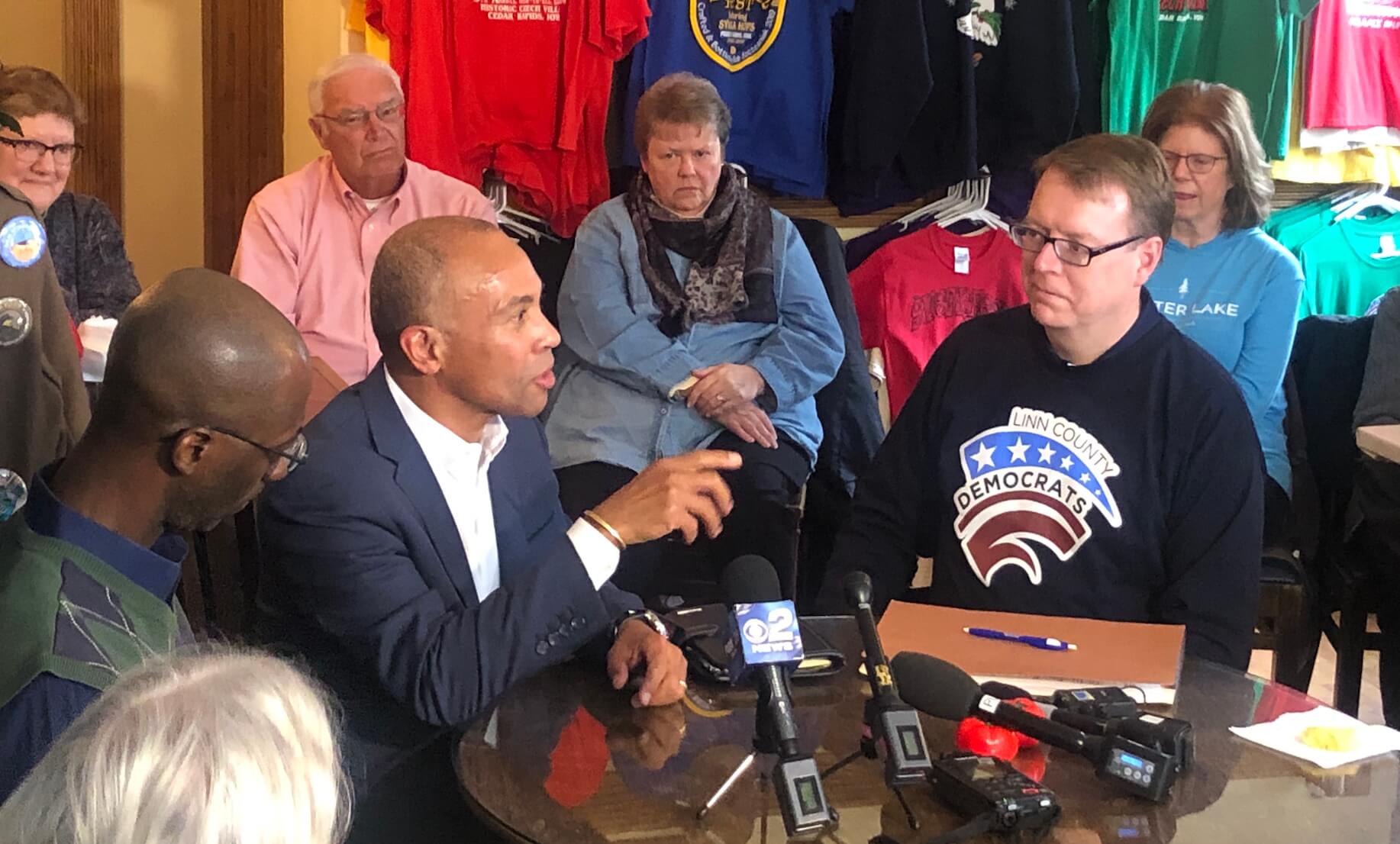 Deval Patrick Says He’s Up For The Challenge In 1st Iowa Trip Deval Patrick Says He’s Up For The Challenge In 1st Iowa Trip