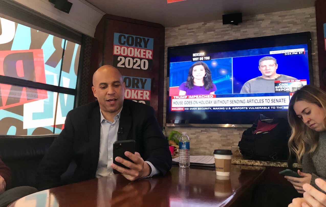 Booker Bus Tour, Day 2: Deep-Red Stops, SNL And Impeachment Booker Bus Tour, Day 2: Deep-Red Stops, SNL And Impeachment