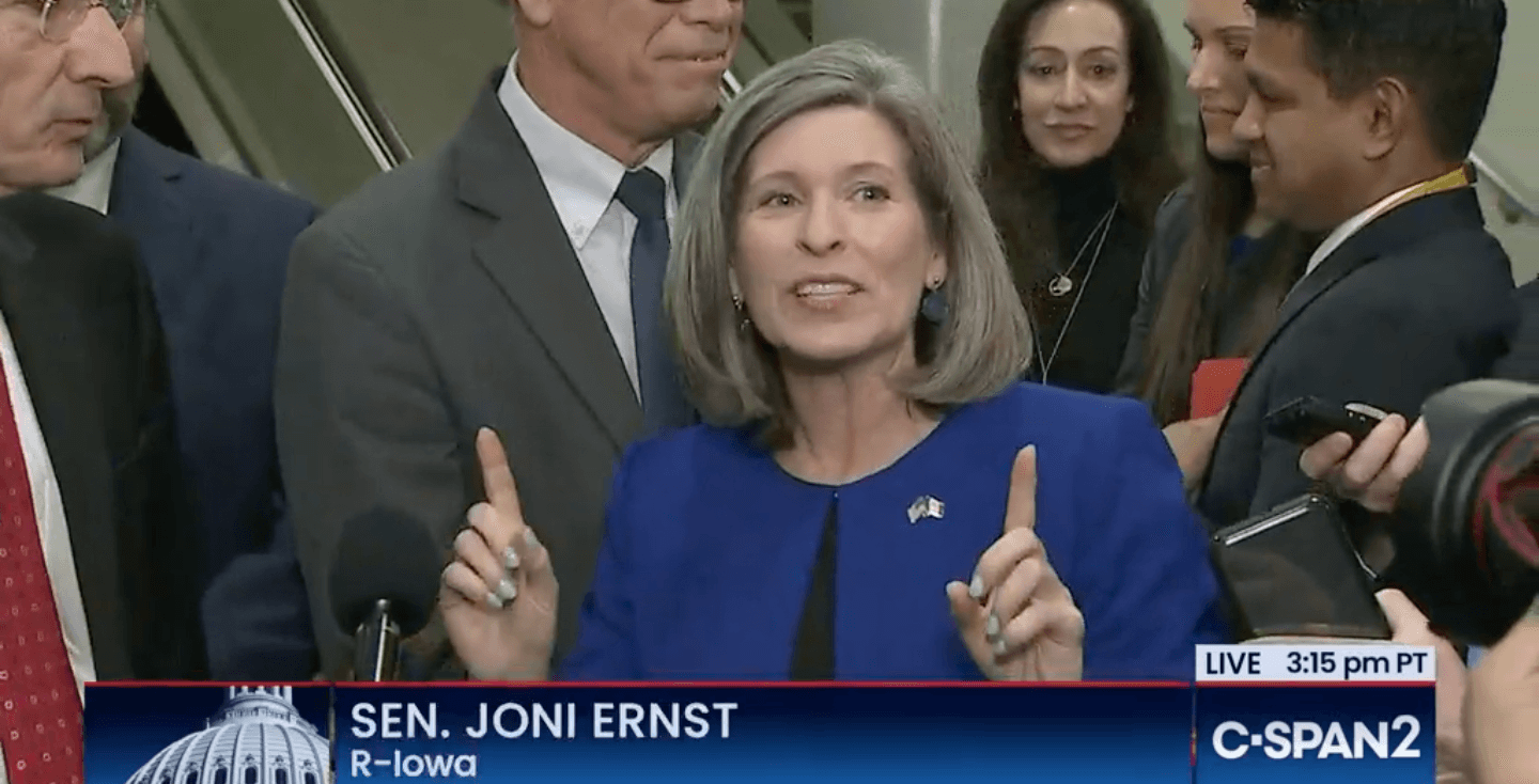 Joni Ernst Quickly Fundraises Off Joe Biden Comments