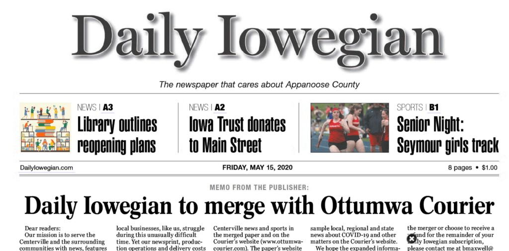 Pandemic Deals Final Blow To 3 Longtime Iowa Newspapers