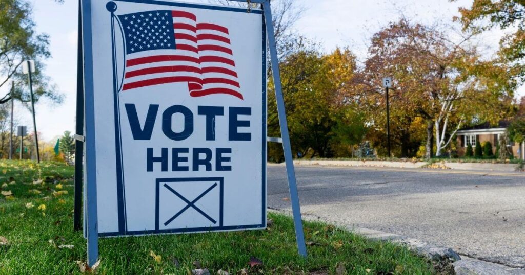 vote here sign