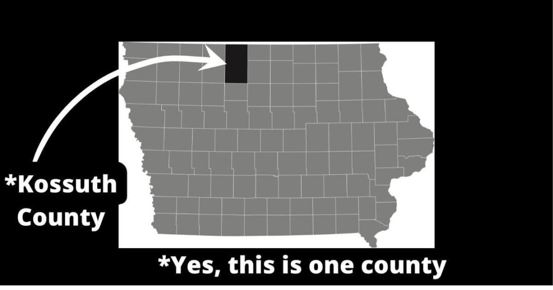 Iowa Weird Here's Why Kossuth Is Iowa's Biggest County