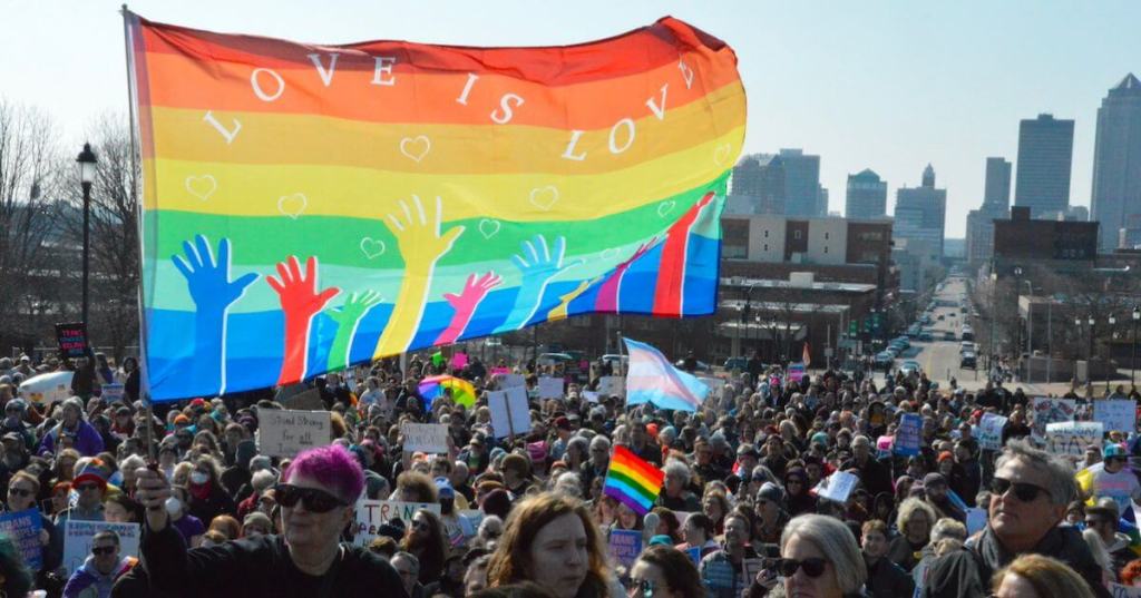 Iowans Show Up In Droves To Protest Homophobic Republican Bills