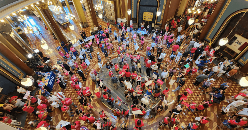 Hundreds Of Iowans Rally To Protest New Abortion Ban Bill