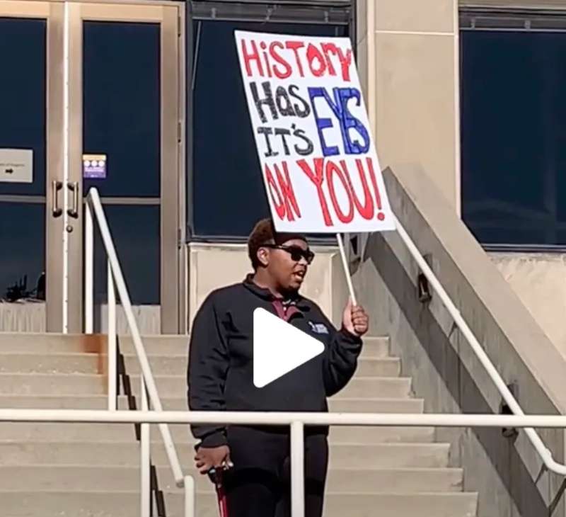 Student protesting