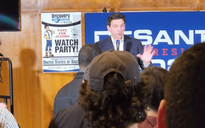 Climate change protesters disrupt Ron DeSantis event