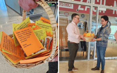 May Day basket full of people’s thoughts delivered to Zach Nunn’s office