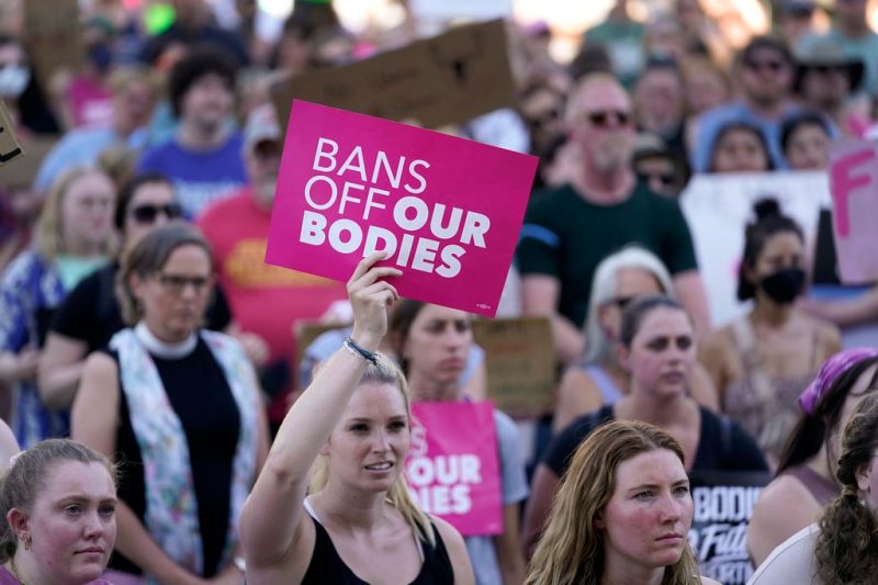 FILE - Abortion-rights protesters cheer at a rally following the United States Supreme Court's decision to overturn Roe v. Wade, federally protected right to abortion, outside the state capitol in Lansing, Mich., June 24, 2022. Voters in several states have used the citizen initiative process to protect access to abortion and other reproductive rights in the two years since the U.S. Supreme Court overturned a nationwide right to abortion. (AP Photo/Paul Sancya)