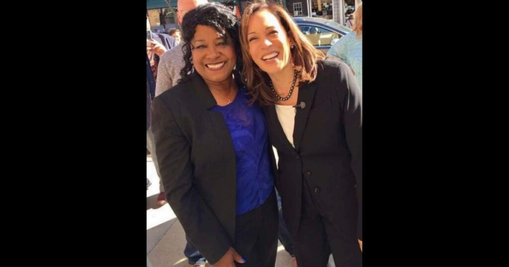 Vikki Brown with Kamala Harris