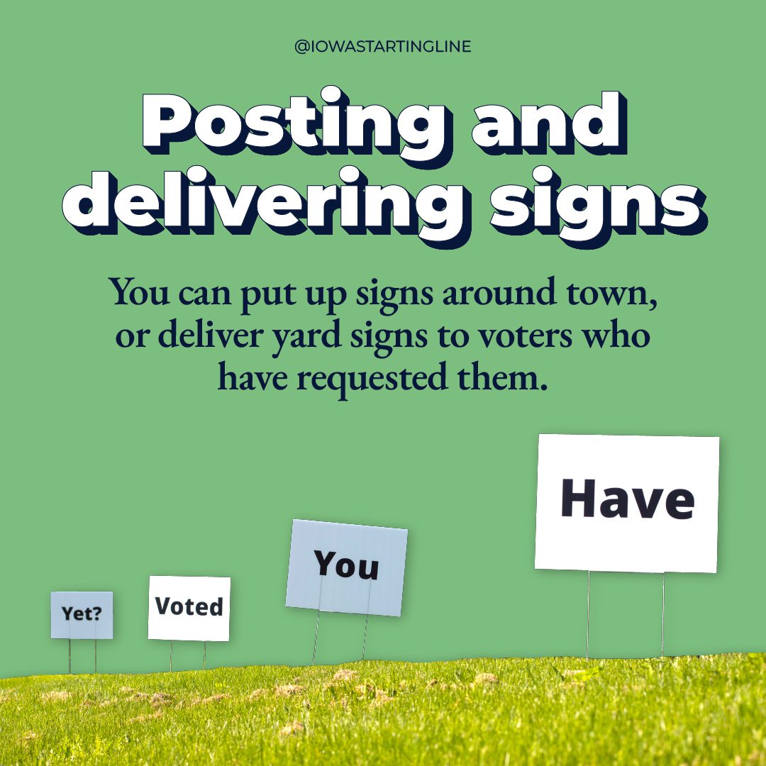 Posting and delivering signs