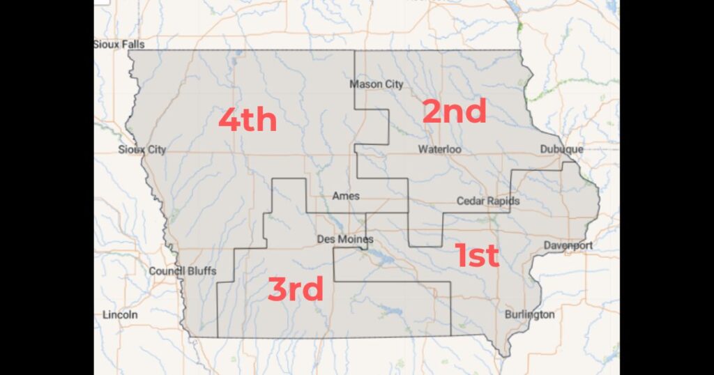 Iowa congressional districts as of 2023. A guide for how your votes get counted