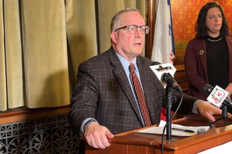 Rep. Brian Meyer in a photo taken when he was House Democratic Whip on April 2, 2025.