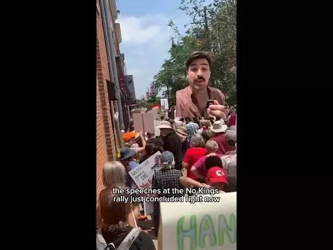 WATCH: Iowa City No Kings protest