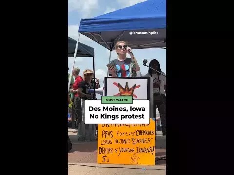 WATCH: Des Moines, Iowa No Kings protest