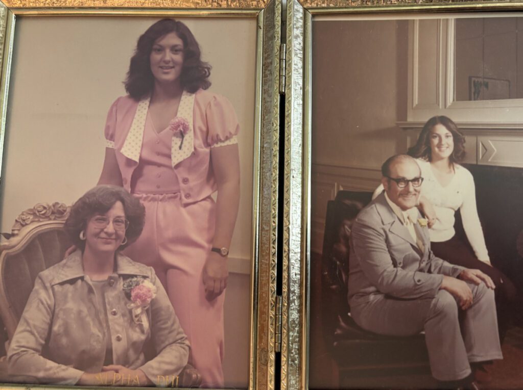 My mother, Kay Rooff, with her parents Ramona Rooff (left) and Pat Rooff (right), circa 1970s.