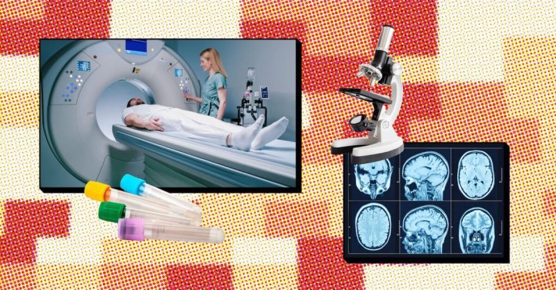 Iowa Starting Line graphic showing a patient and doctor, a microscope, and an X-ray.