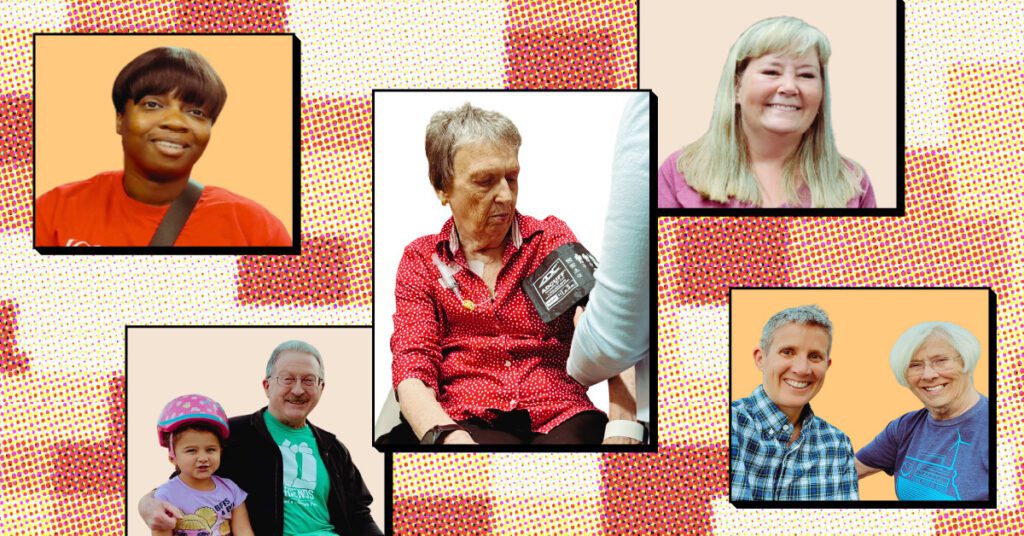Clockwise from top left: Leah Fisher of Waterloo, Gano Whetstone of Des Moines, Karen Kinney of Waterloo, AnMarie Rodgers of Oakland, California (formerly of Newton), and Rick Widman of Altoona (formerly of Storm Lake). (Graphic by Iowa Starting Line)