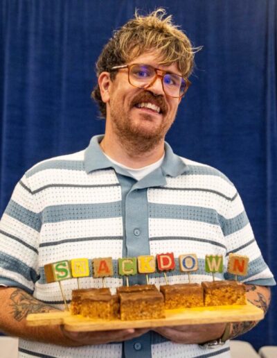 Graham spent a few years perfecting his scotcheroo recipe, using trial and error to find the perfect combination.