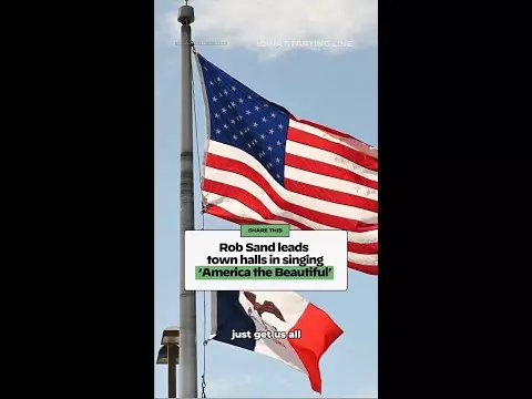 WATCH: Rob Sand leads town halls in singing ‘America the Beautiful’