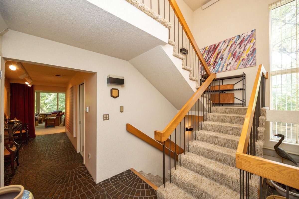 The property will likely appeal to creative individuals who appreciate the serenity and unusual style choices.