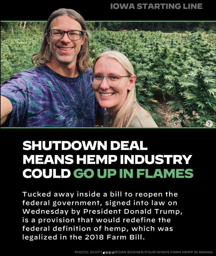 Trump just smoked Iowa’s hemp industry