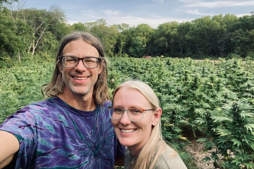 Scott and Megan Booher, owners of Four Winds Farm Hemp in Amana, Iowa, said new federal legislation banning hemp THC products won’t shutter their business, but it will hurt it. (Photo submitted)