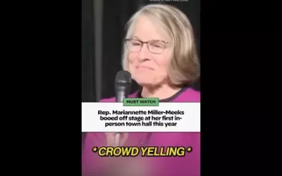 WATCH: Rep. Mariannette Miller-Meeks booed off stage at her first in-person town hall this year