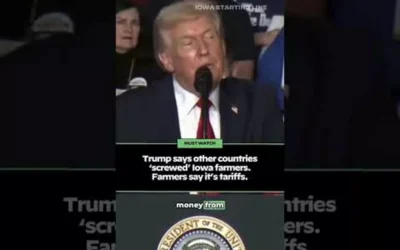 WATCH: Trump says other countries ‘screwed’ Iowa farmers. Farmers say it’s tariffs.