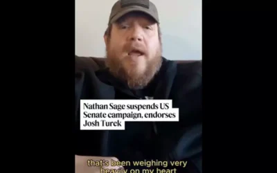 WATCH: Nathan Sage suspends US Senate campaign, endorses Josh Turek