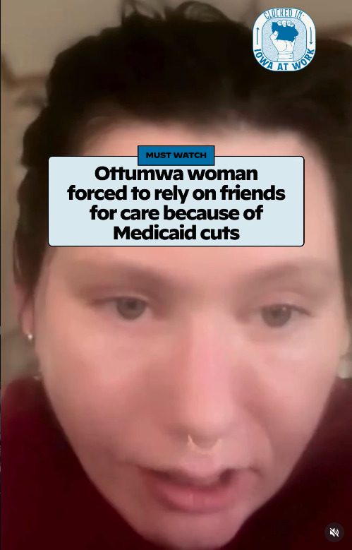 Christie Cellman speaks to Iowa Starting Line during a Zoom call. (Screenshot from Instagram of Iowa Starting Line video)