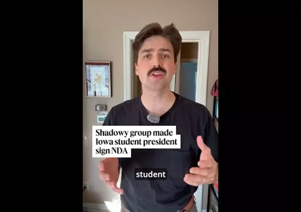 WATCH: Shadowy group made Iowa student president sign NDA