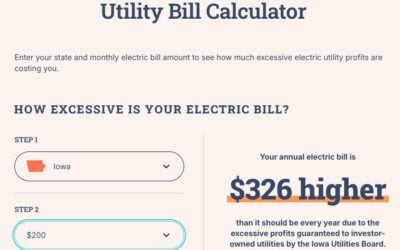 How much higher is your utility bill because of profits?