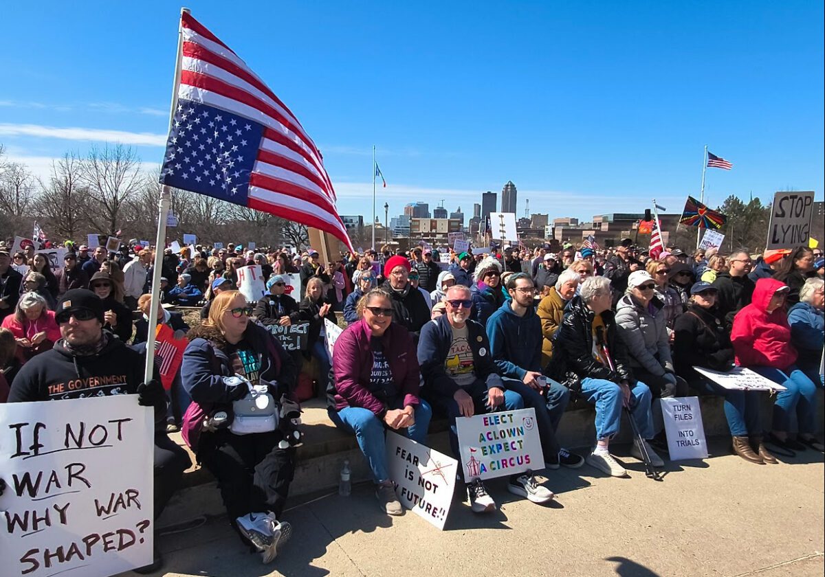 No Kings Des Moines protest in March 2026. (Courtesy of reader Joanna S.)