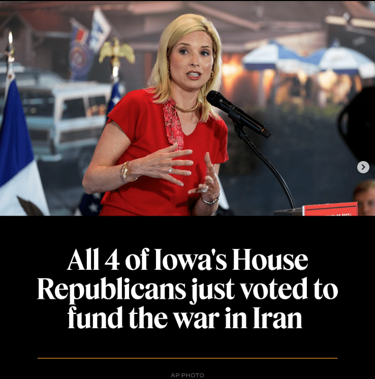 Who voted for more war in Iran?